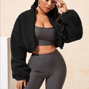 Up drop teddy jacket